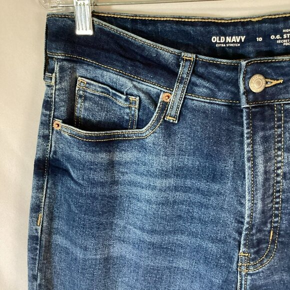 Old Navy Jeans Sz 10 OG Straight Leg Secret Smooth Pockets High Rise Medium Wash - Picture 8 of 10